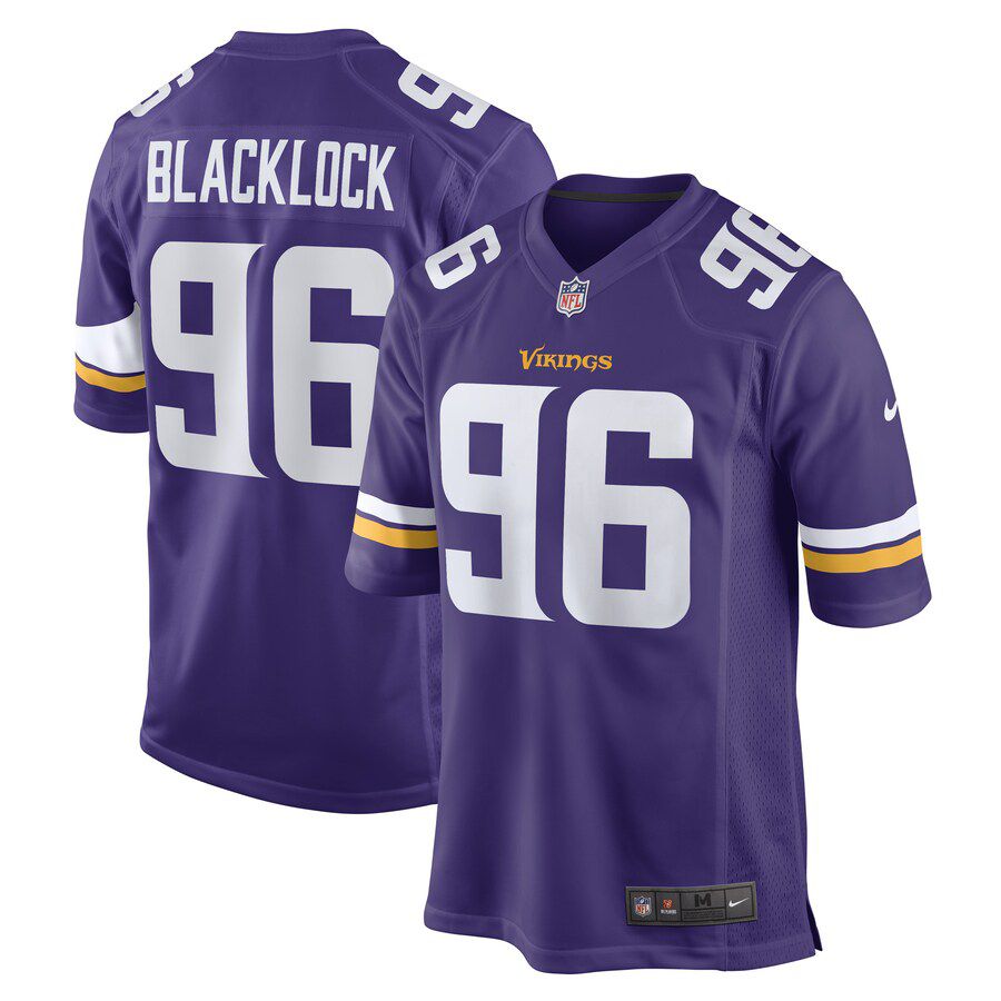 Men Minnesota Vikings #96 Ross Blacklock Nike Purple Game Player NFL Jersey->minnesota vikings->NFL Jersey